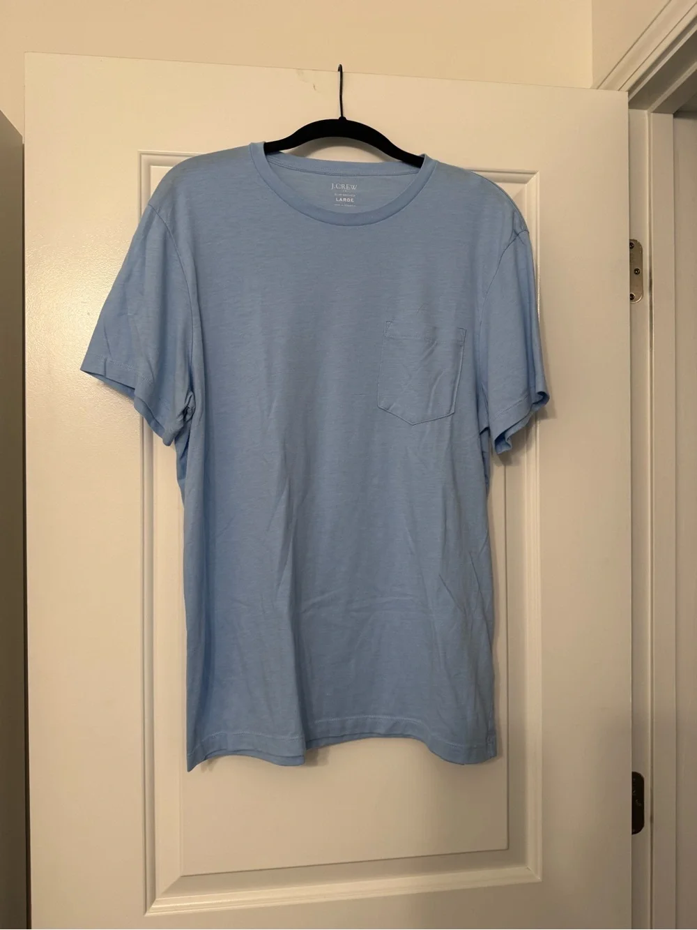 J. Crew Light Blue Pocket Crewneck T-Shirt